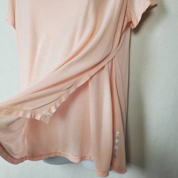 Calvin Klein Performance Peach Side Split Tee L - Picture 2 of 7